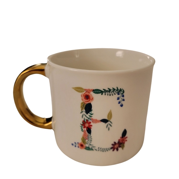Opalhouse Floral "E" Mug with Gold Handle - Picture 2 of 4